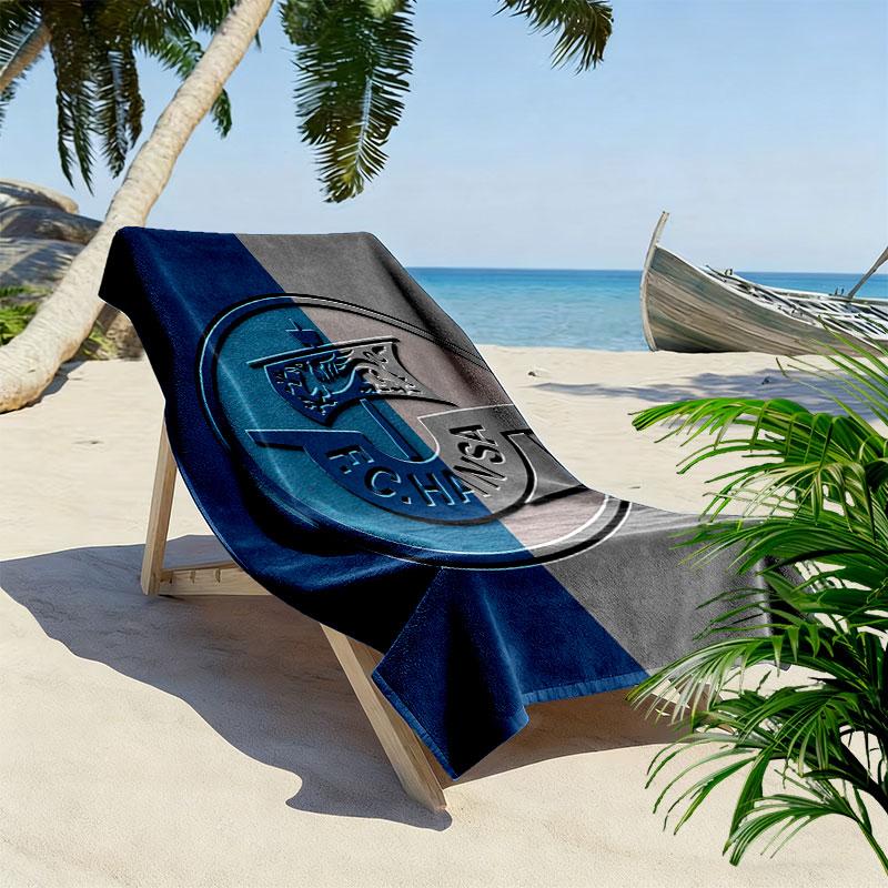 Asciugamano da Spiaggia Stampato FC Hansa Rostock, Asciugamano Grande Morbido Asciugatura Rapida per Spiaggia Campeggio Nuoto