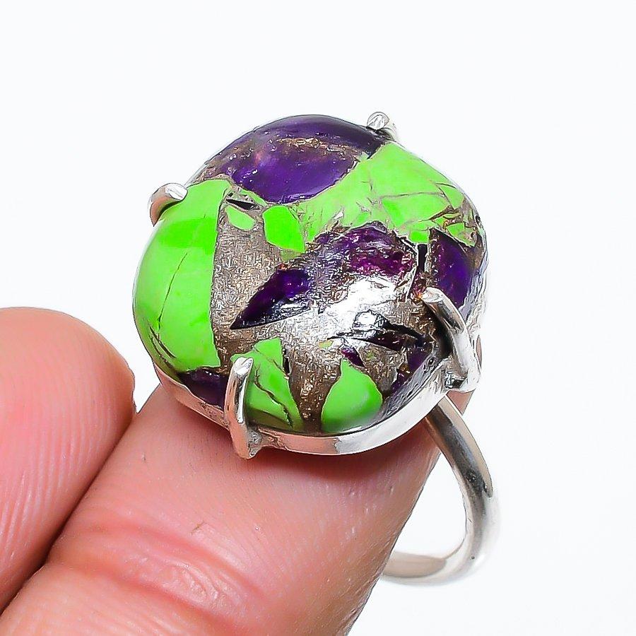 

Spiny Oyster Gemstone 925 Sterling Silver Jewelry Ring Size Adjustable GK-6061