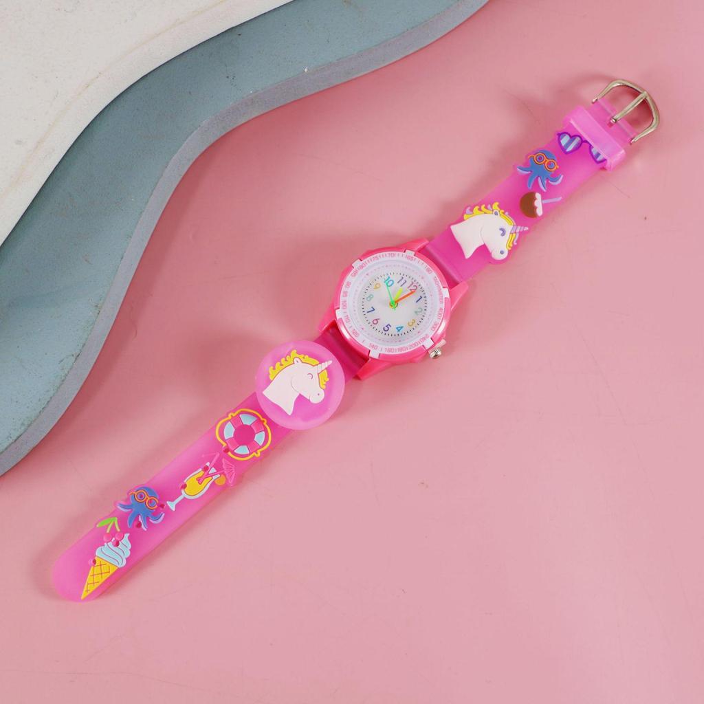 Cartoon Luminous Strap Children's Watch - Creative Birthday Gift for Elementary School Students