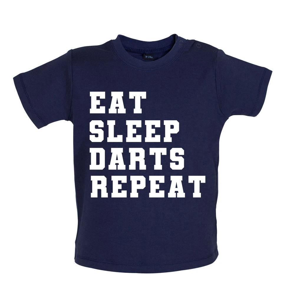 Eat Sleep Repeat Darts - Kids Baby Kids Boys Girls Unisex T-Shirt / Bodysuit - Dart Player 180 Board 100