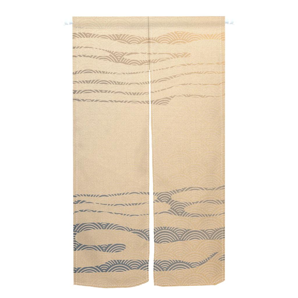 Japanese Style Noren Door Curtains Mountain Izakaya Dining Room Partition Linen Doorway Curtain Kitchen Entrance Half Curtain