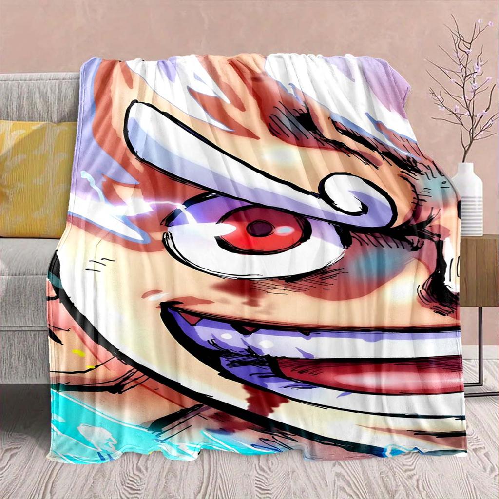 One Piece Anime Flannel Blanket - Soft Warm Perfect for Sofa, Bedding Camping Travel Office Home Decor -QJY