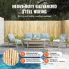 Natural Rolled Bamboo Fence Bamboo Panel 6 Ft H X 8 Ft L X 0.75 In D.