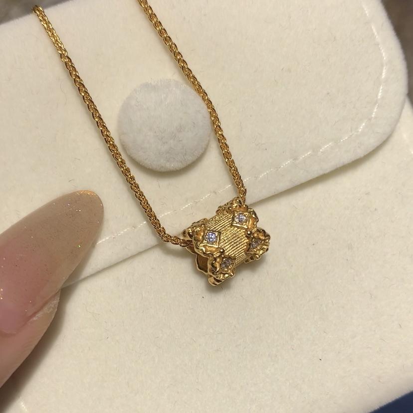 

Handmade Brushed Ribbon Passepartout Necklace Women S Diamond Super Flash Small Waist Collarbone Chain