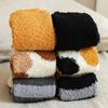 Winter Warm Women Fluffy Socks Cute Animal Claw Cat Paw Footprint Fuzzy Socks Female Thick Coral Fleece Home Floor Sleep Socks