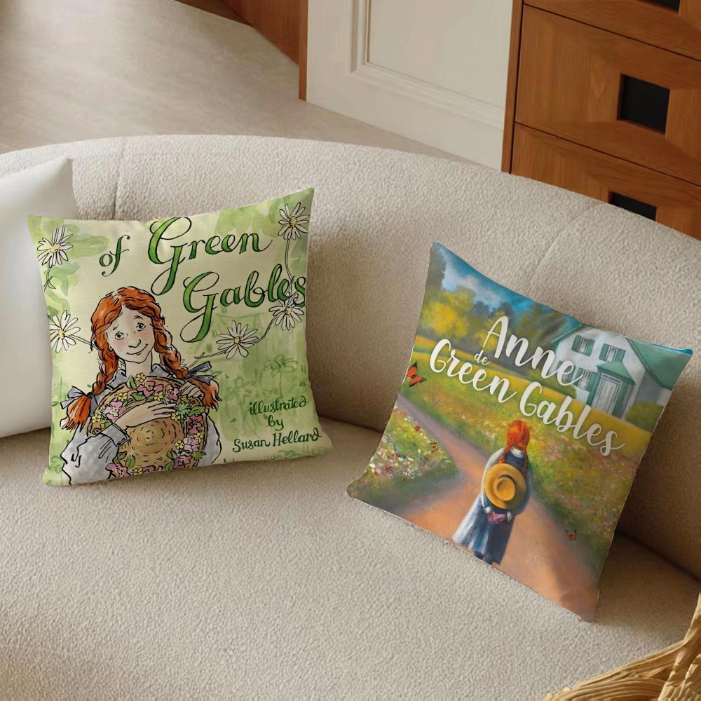 Anne Of G-Green Gables Cushion Cover Pillowcase Anti-Dustmite Living Room Sofa Decor Cushion Room