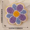 Chenille Heart & Flower Embroidery Patch with Adhesive Backing