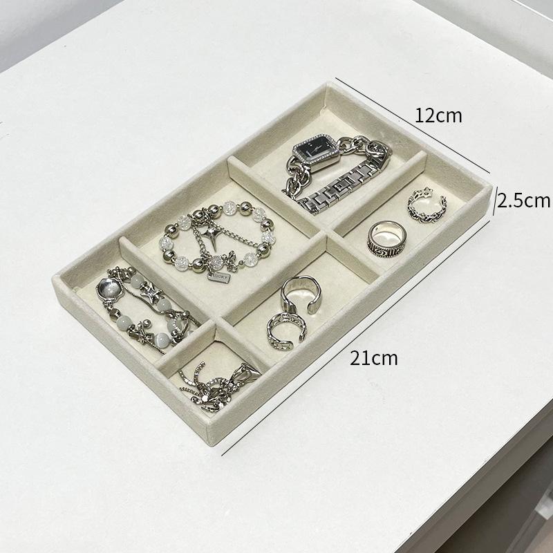 Jewelry Organizer Tray Stackable Velvet Jewelry Trays Drawer Inserts Earring Organizer Case For Women Jewelry Storage Display