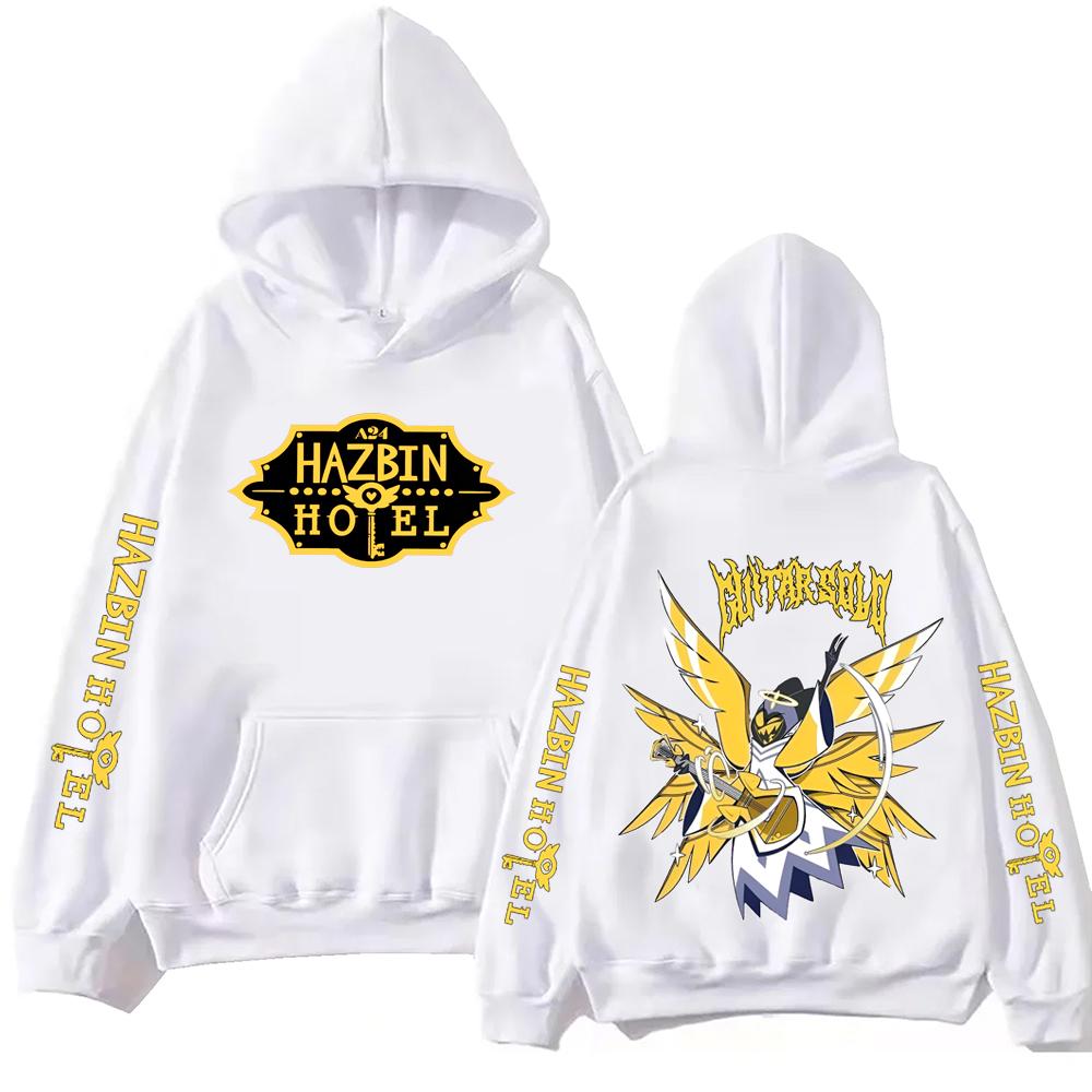 Hazbin Hotel Adam Kytarové Sólo Mikina Muž Žena Harajuku Dlouhý Rukáv Pulovr Topy Mikina Dárek