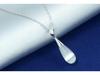 Korean Fashion Imitation Silver Zircon Pendant Necklace for Women