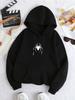 Men's Fashion Hooded Sweatshirt with Creative Spider Print, -Lined Autumn/Winter Style Versatile Top for Trendy