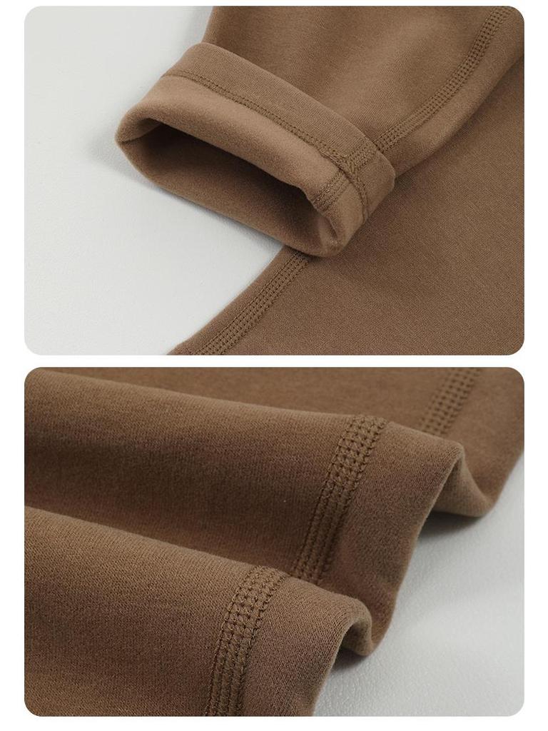 High-Waisted Cashmere Women's Leggings: Fleece-Lined, Womb-Warming, Antibacterial, Slimming & Abdomen-Shaping for Autumn/Winter.
