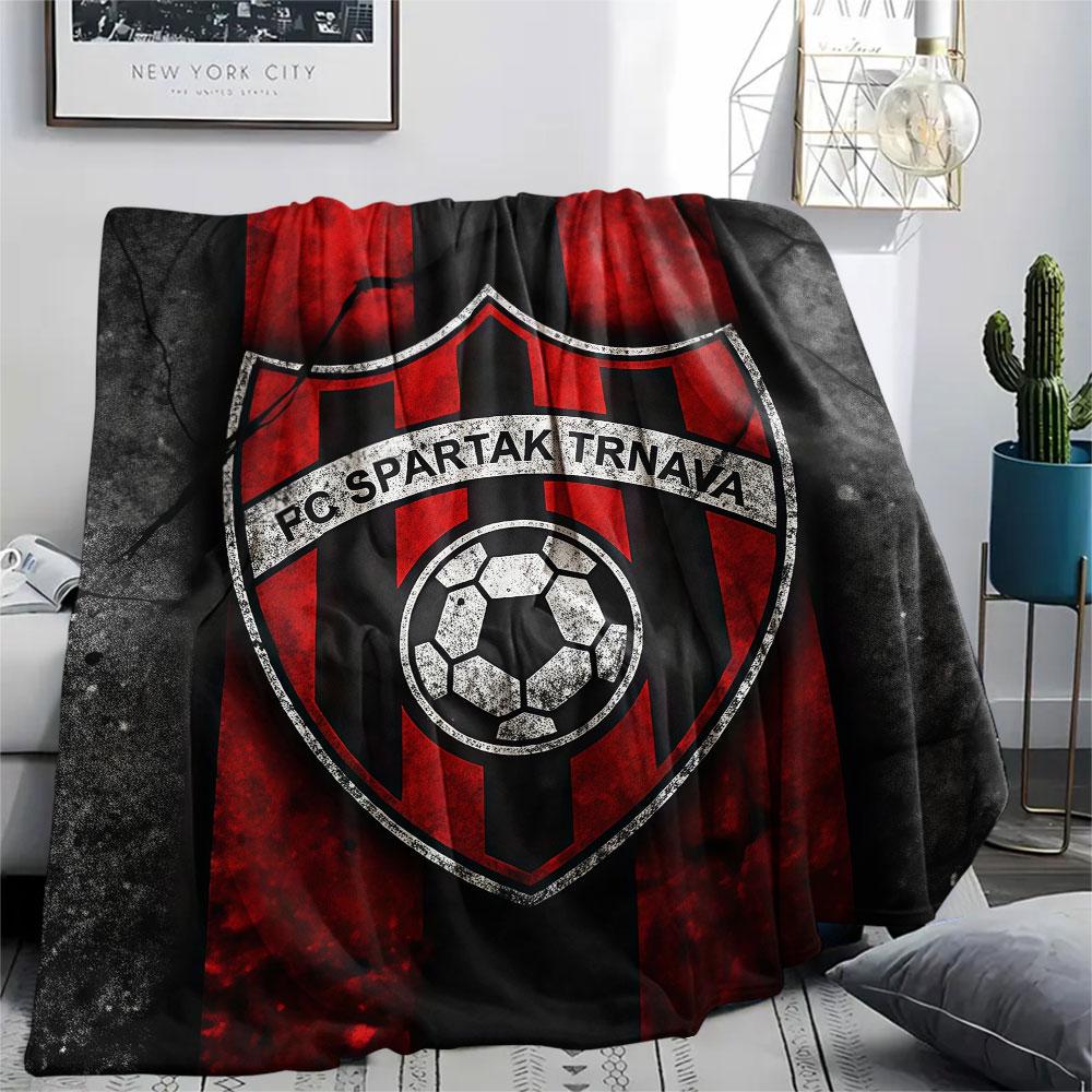 1PC FC Spartak Trnava Patterned Flannel Blanket Suitable For All Seasons for Home Decor Warmth and Comfort Gifts Holiday Present