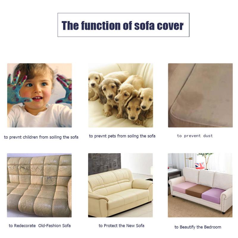 Elastická žakárová tkanina Potah na pohovku Napínací potah na pohovku Sekční potah na pohovku ve tvaru L Rohový potah do obývacího pokoje 1/2/3/4 sed.