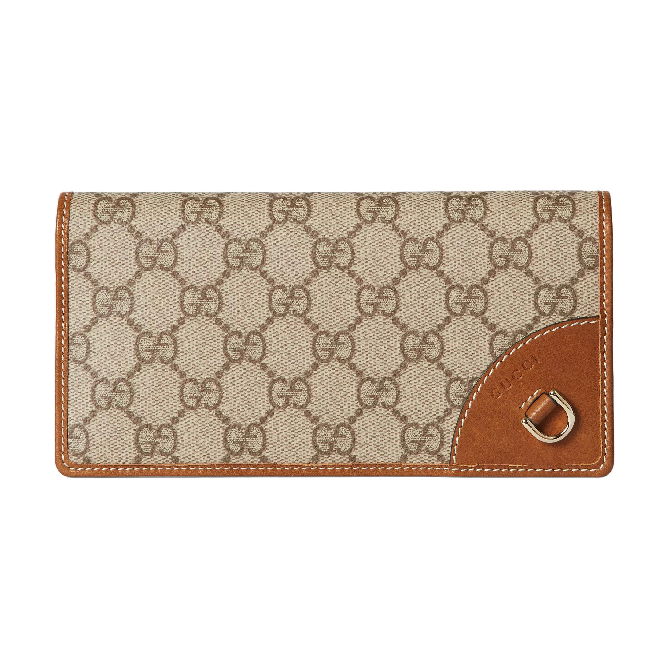 

Gucci GG Emblem Classic Logo Snap Closure Coated Canvas Wallet Unisex Wallet Beige Brown 821802-FAD6L-9758 Box(Basic Set+Box)