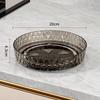 Diamond Texture 360° Rotating Storage Tray, Luxury Transparent Round Desktop Organizer Turntable for Cosmetics & Spice Bottles