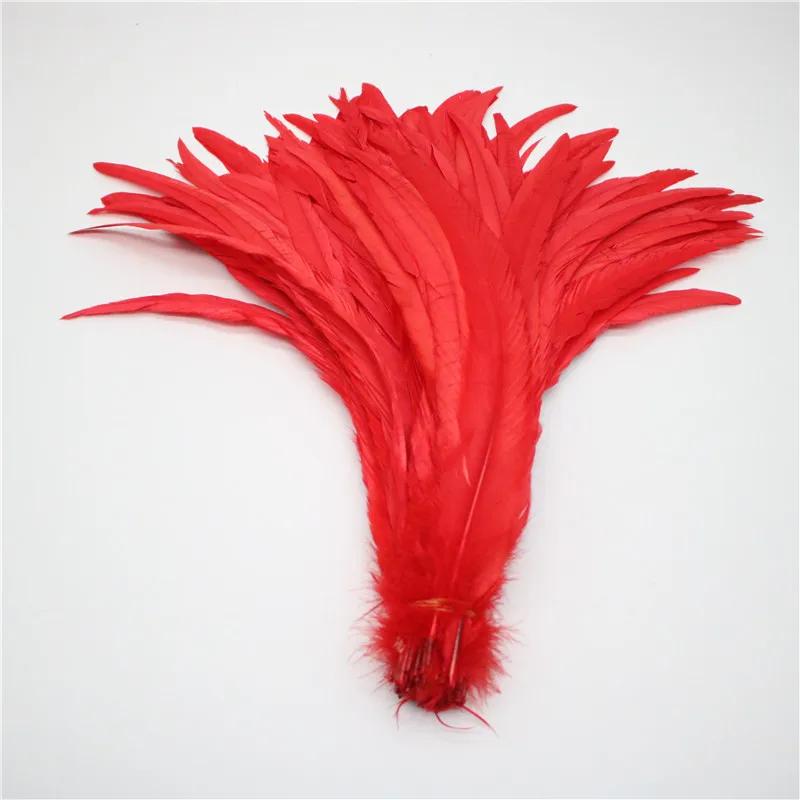 Beatiful 50Pcs Natural Cock Tail Feathers 25-40Cm / 10-16Inch Clothing Decoration Stage Performance Rooster Tail Feathers Plume