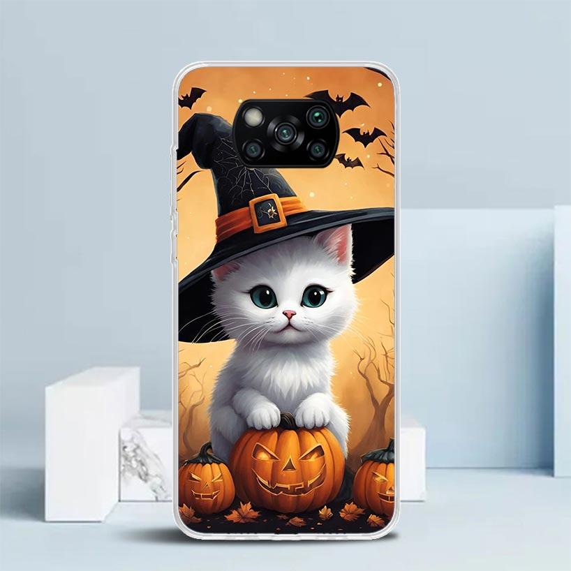 

Чорний Кошеня Гарбуз на Хелловін Чохол для Телефону Для Xiaomi Poco F7 Ultra X5 X6 X7 Pro M7 Redmi 15C 15 13C 13 12C 12 10C 10 10A 9 9C 9A Redmi 15C 4G