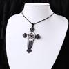 Elegant Gothic Chain Necklaces Religious Neck Jewelry Pendant Necklace Simple Neckchain for Parties and Casual Looks