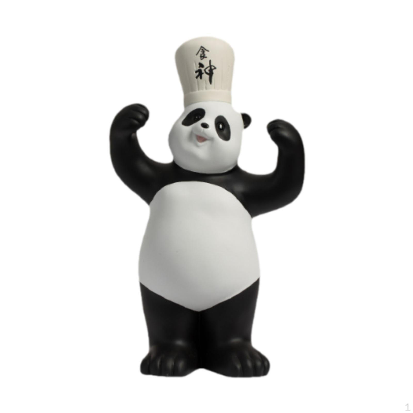 

Скульптура животного держатель для бокала вина элегантный акцент домашнего декора 16.5x10x27cm_Panda