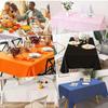 12 Colors Available Solid PEVA Anti-Wrinkle Disposable Rectangular Tablecloth, Suitable for Indoor And Outdoor Parties, Picnics, Birthdays, Weddings
