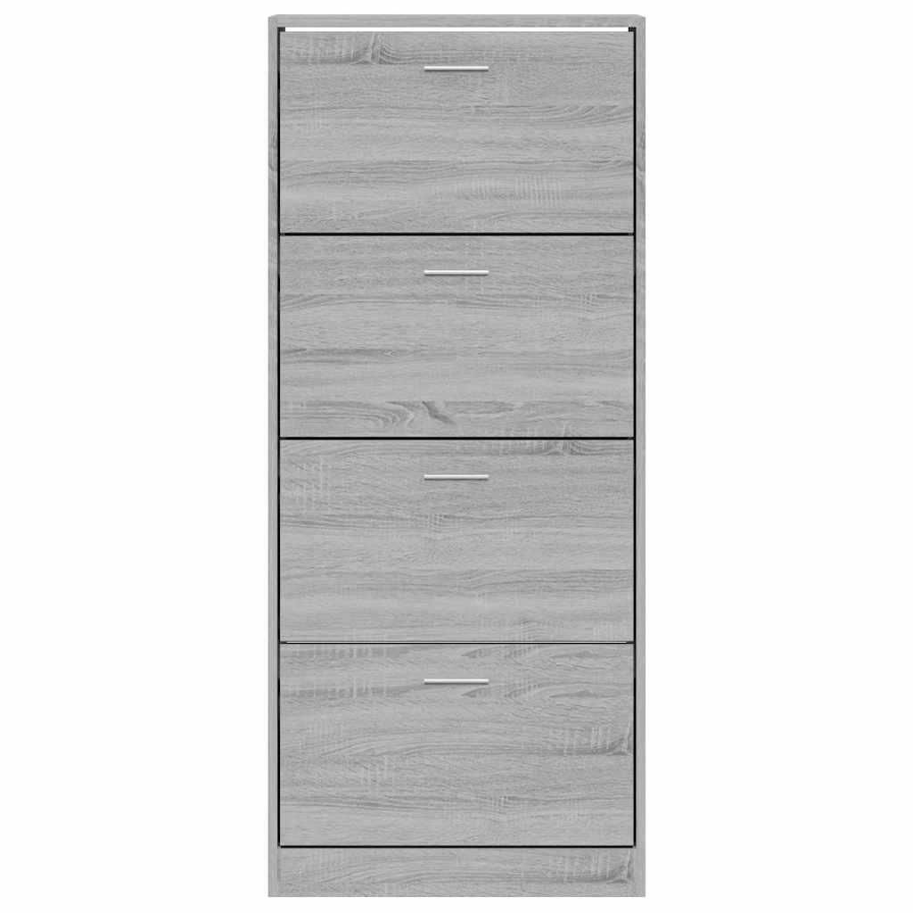 Shoe Cabinet Gray Sonoma 63 x 24 x 147 cm Particleboard