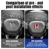 CPS5  1pcs Car Steering Wheel Emblem H-Sticker For Honda Fit Jazz GK5 Civic TypeR CRV Pilot Accord Insight Spirior City HRV XRV Legend