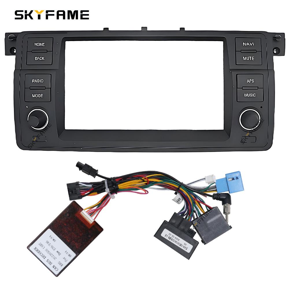 SKYFAME 12.3/9/7 Inch Car Frame Fascia Adapter Canbus Box Decoder Android Radio Dash Fitting Panel Kit For BMW E46 3 Series M3