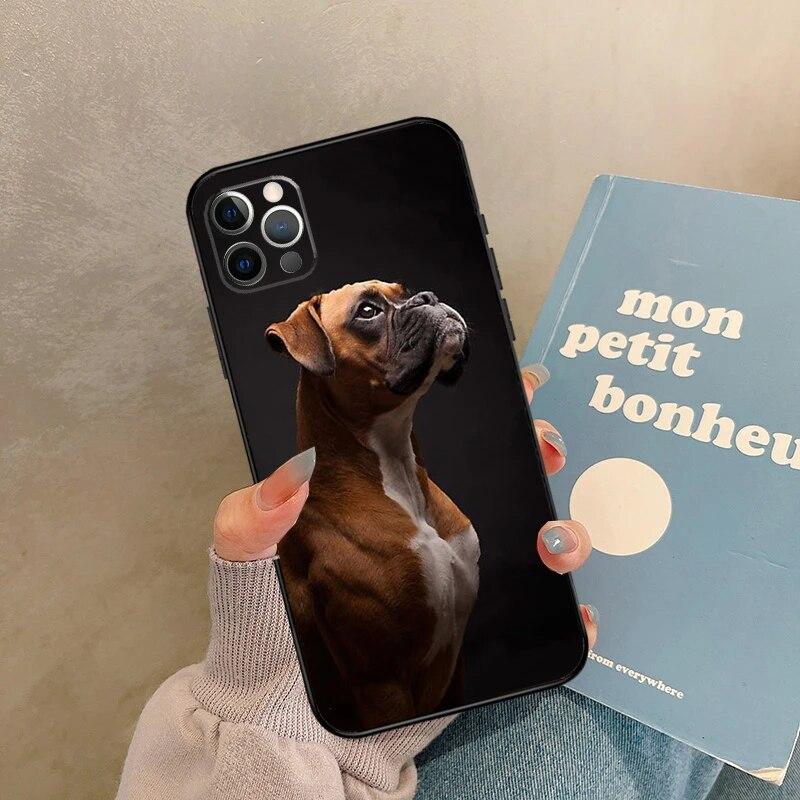 Etui na telefon Boxer Dog do iPhone'a Samsung Galaxy Redmi Xiaomi Oppo OnePlus Note SA 7 8 9 10 11 12 13 14 20 21 22 23 53 54 Pro Max Plus Ultra TPU Miękkie