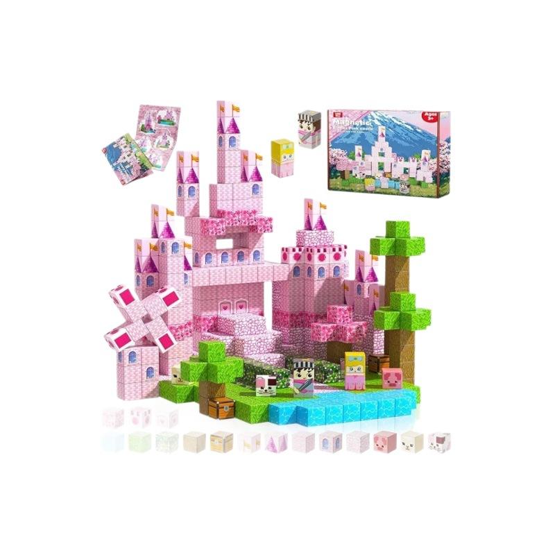 Non-Toxic Magnetic Building Blocks Mine World Magnet Cube Set Stem Montessori Sensory Toy For Kids Children Ages 3+ Diy Model Children