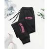 Los Angeles California Pink Letter Prints Print Pant Woman Drawstring Pocket Sweatpants Sport Jogger Casual Autumn Trouser