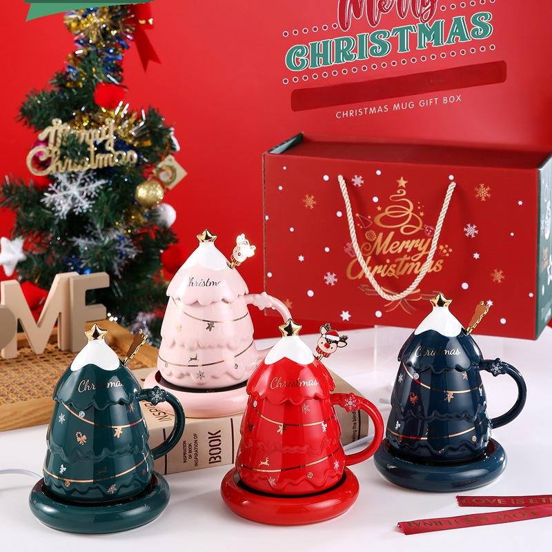 Cupa Creativă de Crăciun Cupă cu Temperatură Constantă Cupă Ceramică Cupă de Cafea Transfrontalier Desen Animat Cadou de Crăciun Cană Cadou Suvenir