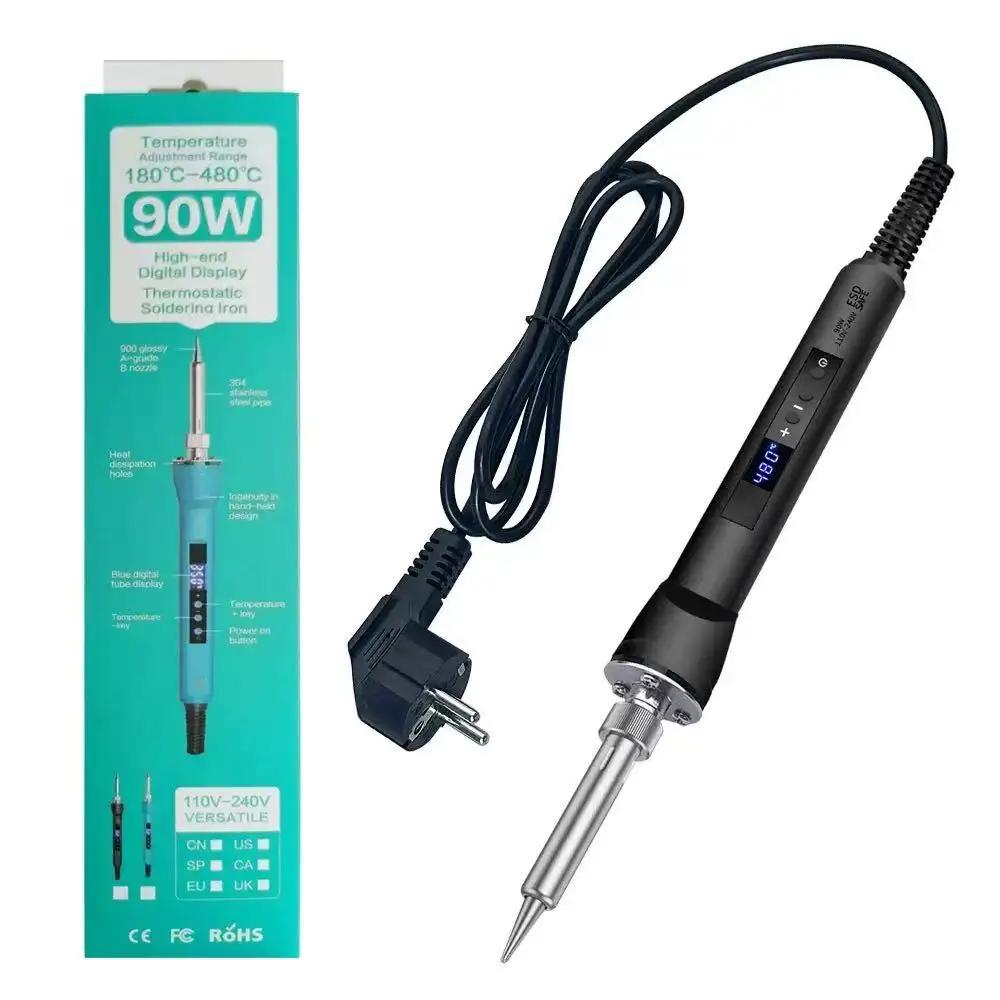 

AC 220V 90W Electric Soldering Iron Adjustable Temperature Internal Heating LED Digital Display Welding Pen Repair Tools