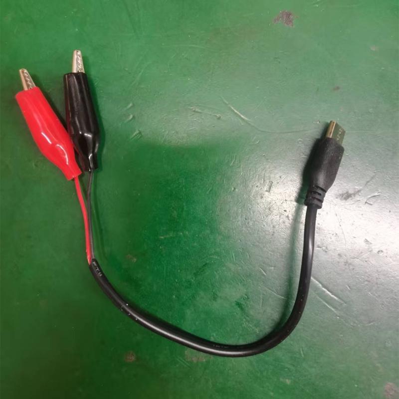 Type C Male to Double Alligator Clip Test Detection Cable for Electronic Laboratory Power Supply Wire Test Leads Cord
