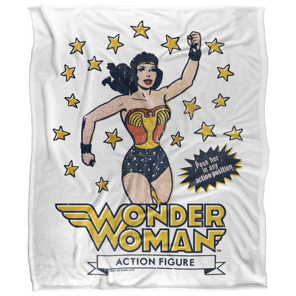 Wonder Woman Action Figures Soft Touch Blanket