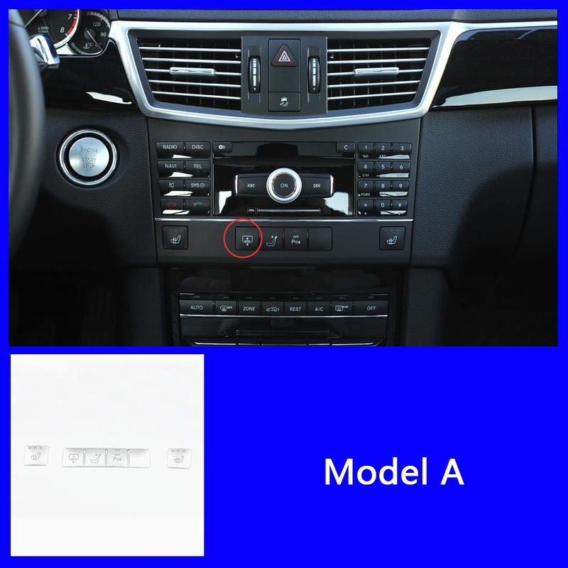 Car Center Console CD Panel Multimedia Buttons Cover Stickers For Mercedes Benz E Class W212 2010-13 Interior Accessories Decals