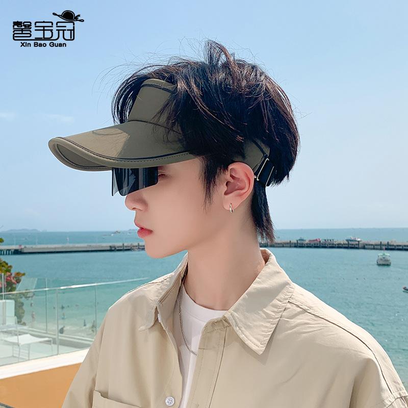 9244 Summer sunglasses sun protection hat UV protection sun hat men's outdoor sports empty top duck tongue baseball cap