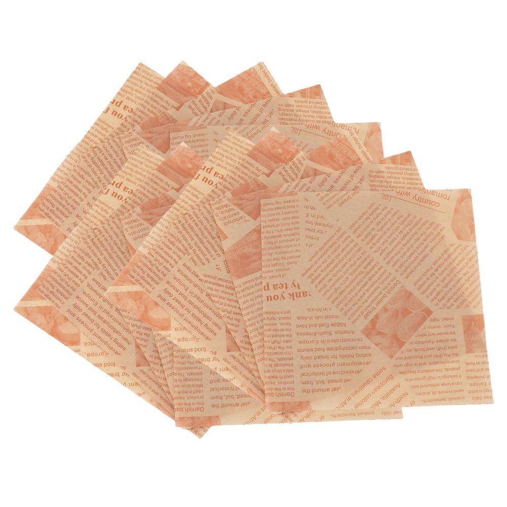 500PCS Paper Greaseproof Deli Paper Sheet Sandwich Wrapping Sheet Burgers Sandwiches French Fries