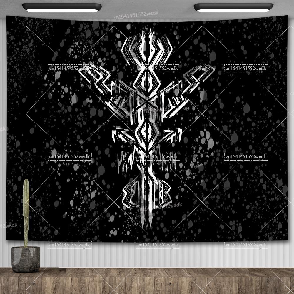 Viking Raven Tapestry Wall Hanging Hippie Vikings Norse Tapestrys Tarot Witchcraft Aesthetic Room Decoration Tapiz Home Decor