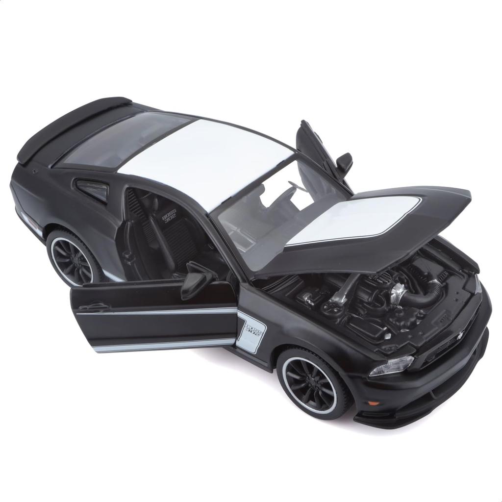Maisto 1/24 Scale Ford Mustang Boss 302 Black / Diecast Model Car, Finished Product, 31269 BK