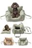 CLEAN HOUSE Dog Car Bed with Leash and Securing Washable Pet Car Car Khaki Belt, Bed,