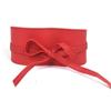 Bowknot Simple Wrap Luxury Wide Waist Band Leather Belt Corset Waistband Ladies Dress Cummerbands