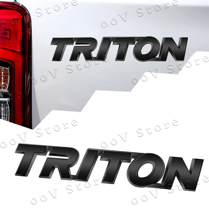 1Pcs 3D ABS Plastic Sticker Tail Decoration Badge Auto Rear Trunk Emblem For Triton Letter Logo Accessories