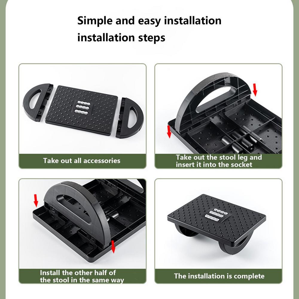 Portability Foot Rest Under Desk Footrest Ergonomic Foot Stool with Massage Rollers Foot Rest for Home Office Work Fast Ship