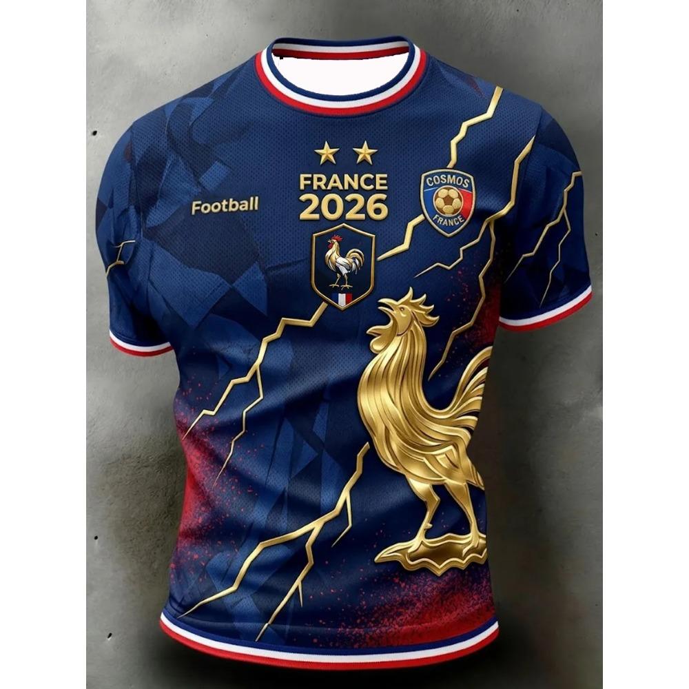 2026 Edition French Fans Football Training T-Shirt - 3D Digital Printing - Comfortable and Breathable - Family Clothing