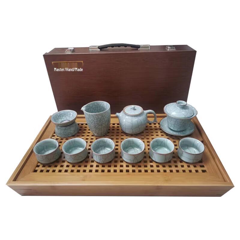 Lu Feng Lai Ru Kiln Sky Blue Ruyi Ceramic Kung Fu Tea Set