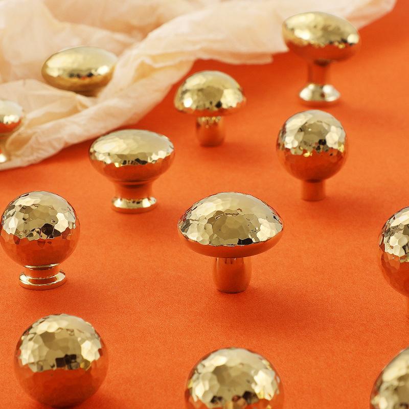 Brass Ball Furniture Pull Handles Hand-Forged Hammer Cabinet Handles Door Drawer Knob Kitchen Wardrobe Cupboard Pulls