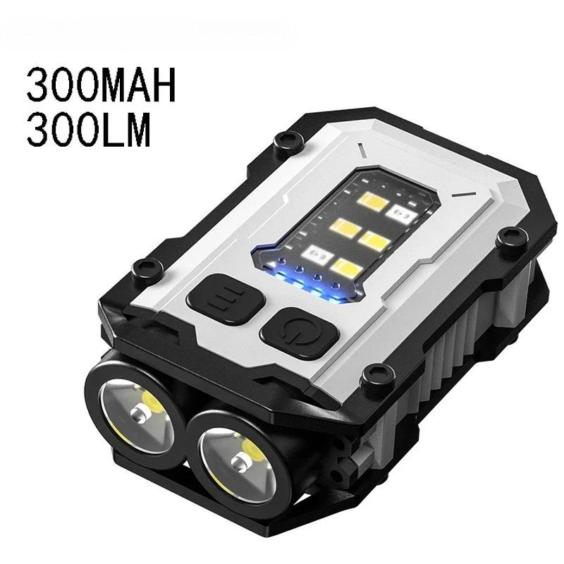 Portable Keychain Flashlight Led Rechargeable EDC Torch with Magnetic Cap Clip Lamp Flash Light Outdoor Camping Fishing Tool