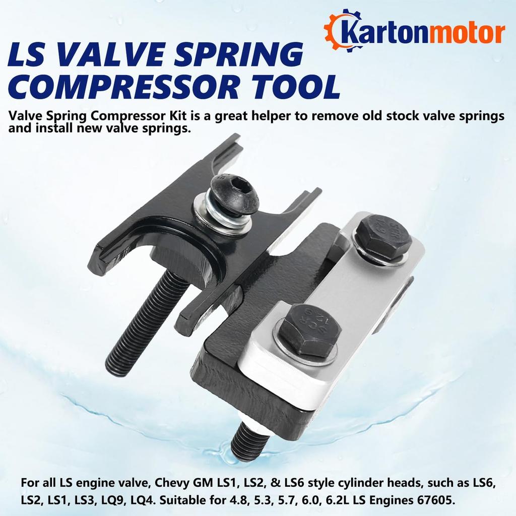 LS Valve Spring Compressor Tool,Valve Spring Removal Tool for Chevy,GM,Corvette,LSX LS1 LS2 LS3 LS6 4.8 5.3 5.7 6.0 6.2 Engine 67605 (KAEM1058-si)