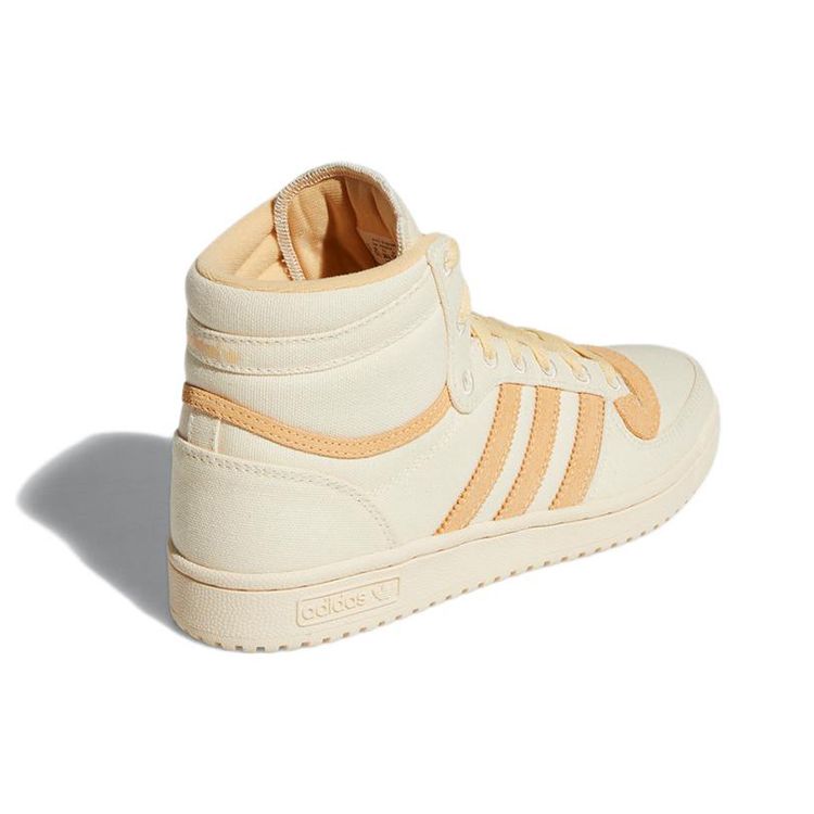 Adidas Originals Top Ten Rb Casual Durable Non-Slip High-Top Skate Shoes Women Sneakers Beige Orange GX0822
